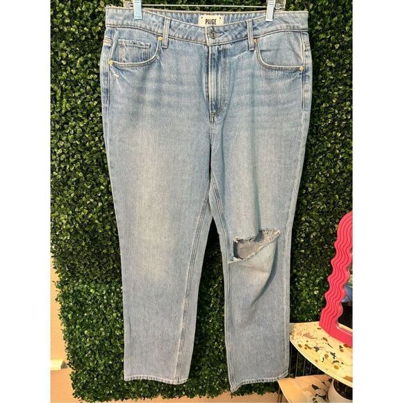 PAIGE Noella Straight Leg Distressed NWOT Jeans Size 31 - Picture 1 of 4